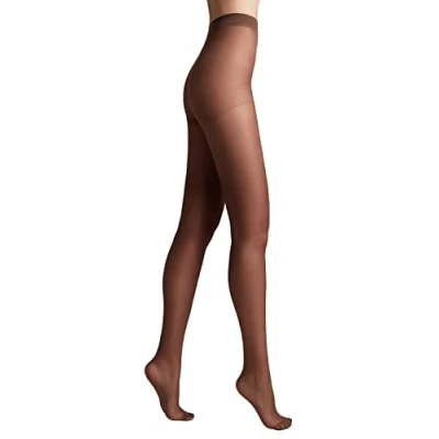 Abbildung von Conte elegant matte Damenstrumpfhose mit Seideneffekt NUANCE 20 DEN verstärkte Feinstrumpfhose Damen Strumpfhose extrem elastisch Farbe Mocca Größe 4