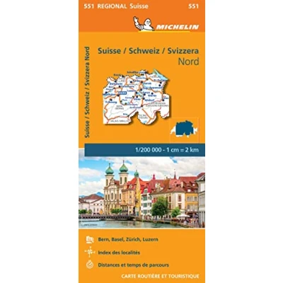 Abbildung von Switzerland North (551): Wegenkaart Schaal 1 : 200.000 (Regionale kaarten Michelin, Band 551)