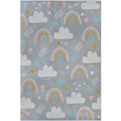 Abbildung von HANSE Home Kinderteppich &quot;Adventures Rainbow Clouds&quot;, rechteckig, Spielteppich, weich, Kinderzimmer, Kurzflor, Spielunterlage, Teppich