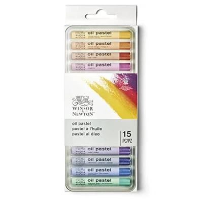 Abbildung von Winsor &amp; Newton 1890001 Künstler Ölpastellkreiden, leichtes Auftragen und Verblenden, lebendige Farben, hervorragende Lichtechtheit 15 Farben