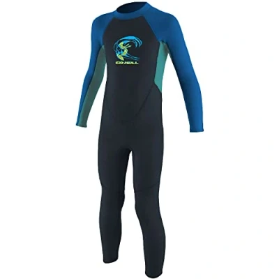 Abbildung von O&#039;Neill Baby Toddler Reactor II 2mm Back Zip Full Wetsuit Neoprenanzug, Slate/Light Aqua/Ocean, 3
