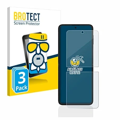 Abbildung von BROTECT Entspiegelungs Schutzglas für Samsung Galaxy Z Flip 3 5G (3 Stück) Schutz Folie Panzerfolie Glas Matt [Extrem Kratzfest 9H, Anti Reflex]