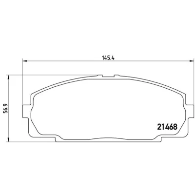 Abbildung von BREMBO P 83 092 Bremsbelagsatz exkl. Verschleißwarnkontakt ohne Zubehör TOYOTA: Hiace 4 Bus, Kasten, 3 Bus
