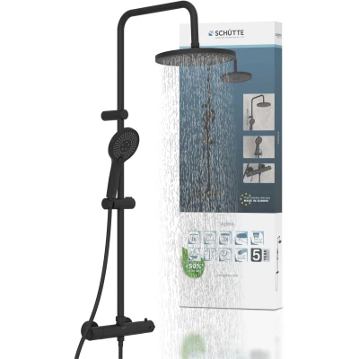 Abbildung von Schütte Duschbrause &quot;ADRIA&quot;, (Set), mit Thermostatarmatur, 3 fach verstellbar, Antikalk Noppen