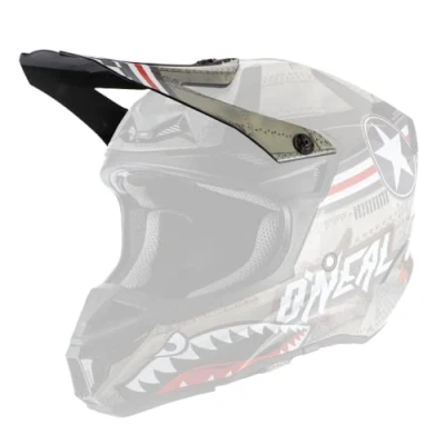Abbildung von O&#039;NEAL Motocross Helm Ersatzteile Enduro Motorrad Ersatzschirm 5SRS Wingman Spare Visor Helmet Metal Weiß One Size
