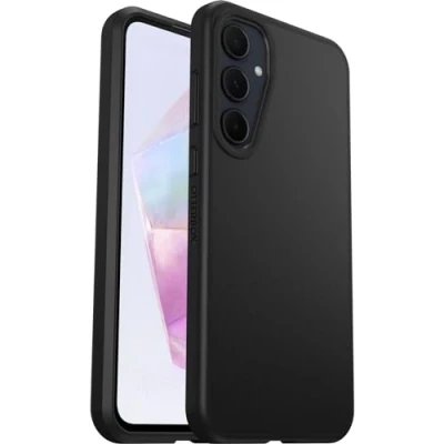 Abbildung von OtterBox Sleek Hülle für Samsung Galaxy A35 5G, stoßfest, sturzsicher, ultraschlank, schützende Hülle, Getestet nach Militärstandard, Schwarz Keine Einzelhandelsverpackung