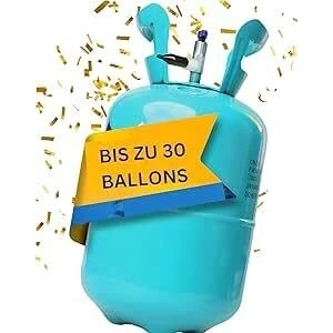Abbildung von Brogaz Ballongas [für 30 Luftballons] Helium Balloon Gas für bis zu [30 Gasflasche klein inkl. STAHLMANN ® Informationsblatt