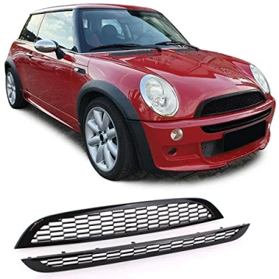 Abbildung von Sport Kühlergrill Set für Haube + Stoßstange Mini R50 R53 One Cooper 01 06