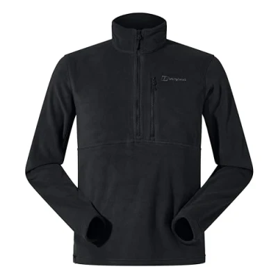 Abbildung von Berghaus Prism Half Zip Polartec Fleece für Herren, Jet Schwarz, 3XL