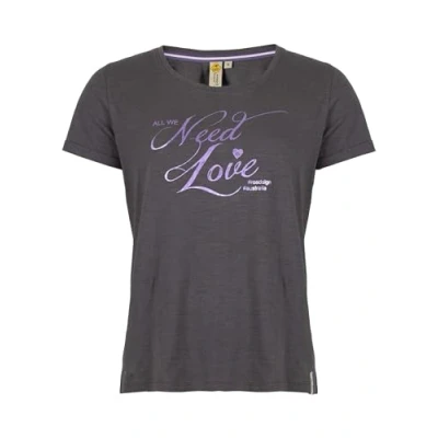 Abbildung von ROADSIGN australia Damen T Shirt mit stilvollem Schriftzug und Foliendruck anthrazit L