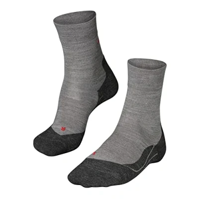 Abbildung von FALKE Herren Laufsocken RU4 Endurance Wool M SO Wolle Antiblasen 1 Paar, Grau (Light Grey Melange 3830), 39 41