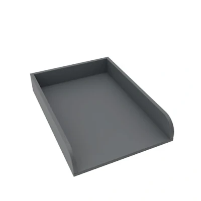 Abbildung von regalik Wickelaufsatz Universal, Wickeltischaufsatz für Kommoden in beliebiger Breite, Abnehmbar Wickelkommode aufsatz, Abgerundeten Frontplatten, Graphite, 2 mm ABS Material, 72cm x 54cm