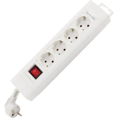 Abbildung von REV Supraline, Steckerleiste 4fach, Steckdosenleiste, 1 Schalter, 1,9m, Weiss