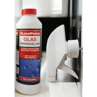 Abbildung von CleanPrince Glas Versiegelung mit Lotuseffekt Scheibenversiegelung, Made in Germany