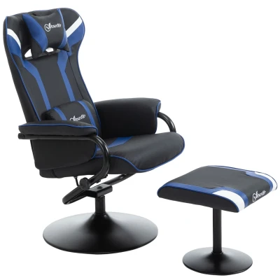 Abbildung von Vinsetto Relaxsessel Gamingstuhl mit Liegefunktion, Hocker (Polstersessel, 2 St., Fernsehsessel), Liegefläche 110cm, mehrfach verstellbar