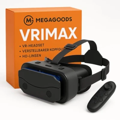 Abbildung von MEGAGOODS VR Headset 3D Brille für Smartphones Gaming Virtual Reality DE. (Hochkompatibel mit Smartphones)
