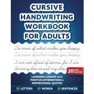 Abbildung von Cursive Handwriting Workbook for Adults: Learning with Positive Affirmations &amp; Inspirational Quotes
