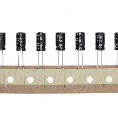 Abbildung von 100 Stück 10V 470UF Steckbarer Aluminium Elektrolytkondensator 6x11 6 * 11mm
