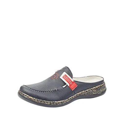 Abbildung von Rieker Hausschuh, Damen, Größe: 39, Korsika kostau navy/rosso Schuhe