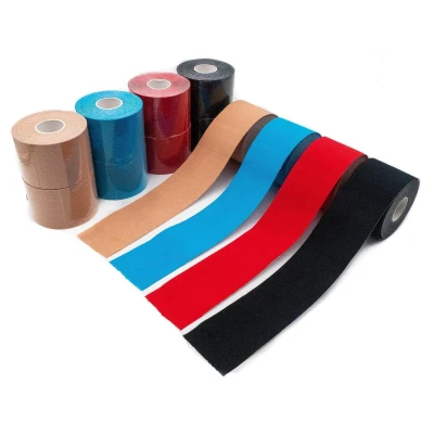 Abbildung von Axion Kinesiologie Tape Kinesio Tapes selbstklebend Wasserfeste Tapes, 4 Farben (Set, 12 St) Physiotape, Sporttape Bandage, für Ihre Physiotherapie