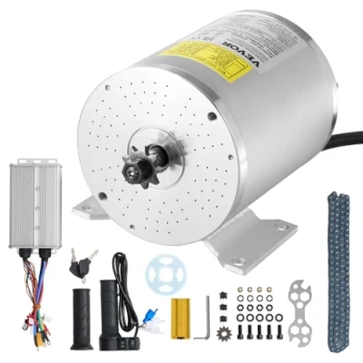Abbildung von VEVOR 3000 W elektrischer bürstenloser Gleichstrommotor Bausatz 72 V 4900 U/min 5,5 Nm Elektromotor mit verbessertem Drehzahlregler, Geräuscharm, Ideal für Go Karts E Bike Motorrad Roller