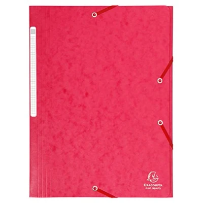 Abbildung von Exacompta 17109H 25er Pack Premium Eckspanner Mappe. Aus extra starkem Colorspan Karton DIN A4 mit 2 Gummizügen rot Sammelmappe Dokumentenmappe ideal für Büro und Schule