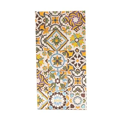 Abbildung von Paperblanks 12 Monatskalender 2025 Porto Schlank Horizontal Elastikband Verschluss
