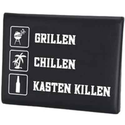 Abbildung von Cepewa 69527 Bierkastensitz, Grillen Chillen Kasten Killen, 43cm x 33cm, Kunststoff Sitzpad Bierkastenhocker Sitzkissen