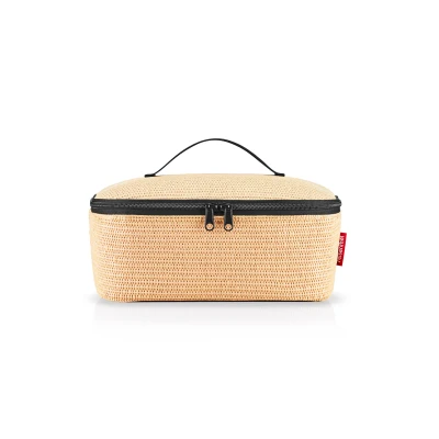 Abbildung von reisenthel coolerbag M Pocket Raffia Black Kühltasche mit Obermaterial aus recycelten PET Flaschen Ideal für das Mittagessen unterwegs