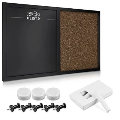 Abbildung von Navaris Wandtafel Kombitafel Kreidetafel und Kork Pinnwand Memoboard 60x40 cm, (1 tlg)