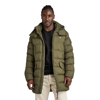 Abbildung von G Star Whistler Padded Hooded Parka Wintermantel, Herren, Größe: Small, Dark olive
