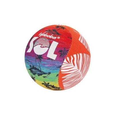 Abbildung von Sunflex x Waboba SOL Ball Wasserball Bounce auf dem Wasser weich &amp; griffig Farbwechsel bei Sonne planschen für Kinder Erwachsene wasserfest Jede Art von Gewässer (Rot Palmleaves)