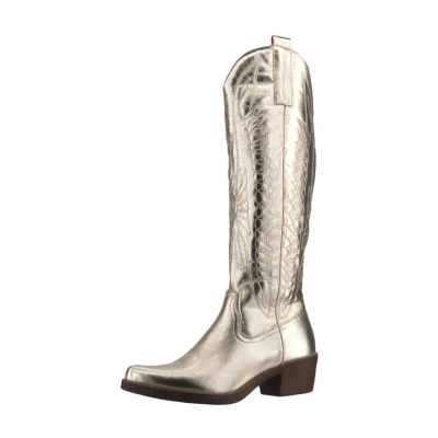 Abbildung von Elara Cowboy/Bikerboot, Damen, Größe: 36, Goldfarben Schuhe