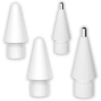 Abbildung von Jinpojun 4 Stücke Spitzen Ersatz für Apple Pencil 1. Generation, 2. Generation und USB C, Hochempfindliche Ersatzspitzen