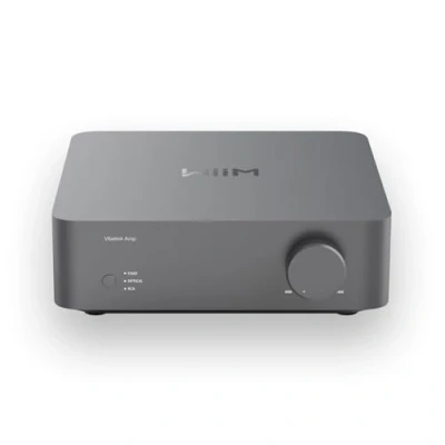Abbildung von WiiM Vibelink Amp 100W Leistung Verstärker mit Premium ESS 9039Q2M DAC und TI TPA3255 Kompatibel Mini, Pro, Pro Plus Ultra RCA, Koaxial Optische Eingänge Space Gray
