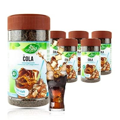 Abbildung von KING GEORGE Royal Tea Time, Cola Instantgetränk 6 x 400 g, Heiß &amp; Kalt ein Genuss, Instantteegetränk mit Geschmack, ergibt bis zu 4 l, und Kaltgetränk