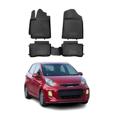 Abbildung von OMAC 4099444 Fußmattensatz Gummi, TPE (thermoplastischer Elastomer) 4 schwarz KIA: Picanto II