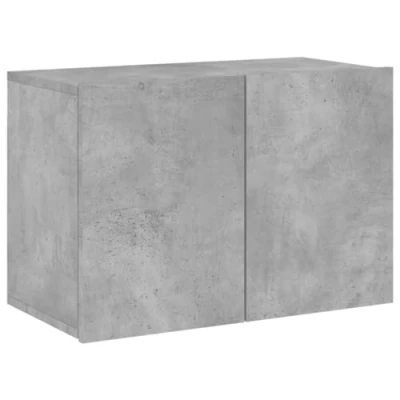 Abbildung von vidaXL TV Wandschrank, Schrank mit viel Stauraum, Wandmontage Fernsehschrank Regal, Hängeschrank Möbel Ständer, Modern, Betongrau
