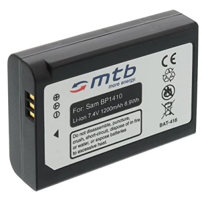 Abbildung von Ersatz Akku BP1410 für Samsung Smart Camera NX30, WB2200F (aktueller INFOCHIP)