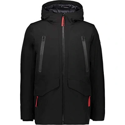 Abbildung von CMP Herren Softshelljacke mit fester Kapuze, Schwarz, 58