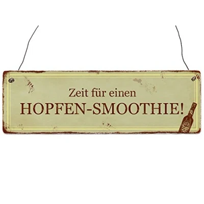 Abbildung von Interluxe Holzschild Dekoschild HOPFEN Smoothie Vintage Shabby