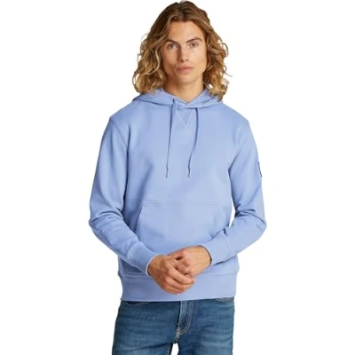 Abbildung von Calvin Klein Jeans Badge Hoodie Sweatshirt, Herren, Größe: Small, Tempest