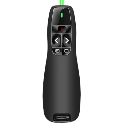 Abbildung von Ergonomisch Wireless Presenter Grünes für Präsentationen Fernbedienung Laptop Powerpoint, 2.4GHz USB Präsentation Präsentator Pointer Präsentationspointer Windows Mac