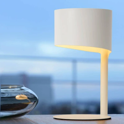 Abbildung von Lucide KNULLE Tischlampe Ø 15 cm 1xE14 Weiß