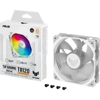 Abbildung von ASUS TUF Gaming TR120 ARGB Reverse Blade White Gehäuselüfter Single Pack (120mm PWM PC Lüfter, 2000 rpm, 2.75 mm H2O, 76,3 CFM Luftstrom, 16 einzeln adressierbare RGB LEDs, weiß)