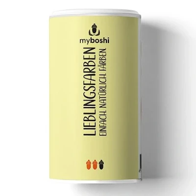 Abbildung von myboshi Lieblingsfarben, Natur Färbemittel für 100g Wolle, 100% natürliche Farbe, geeignet Naturwolle und Textilien, Kreativprodukt Gelb (Berberitze) 1 Dose