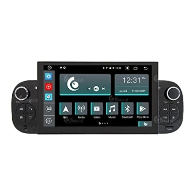 Abbildung von Costum fit Autoradio für FIAT Panda Android GPS Bluetooth WiFi Dab USB Full HD Touchscreen Display 7&quot; Easyconnect 8 Kern Prozessor Sprachbefehle