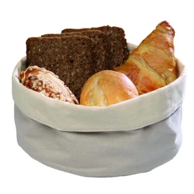 Abbildung von APS 30340 Runder Baumwoll Brotkorb mit einstellbarer Höhe, Ø 17 x 11 cm Beige