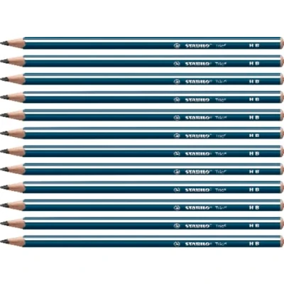 Abbildung von Dreikant Schulbleistift STABILO Trio Bleistift in petrol 12er Pack Härtegrad HB