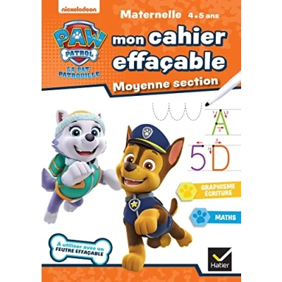 Abbildung von Mon cahier effaçable Pat&#039;Patrouille MS: A utiliser avec un feutre